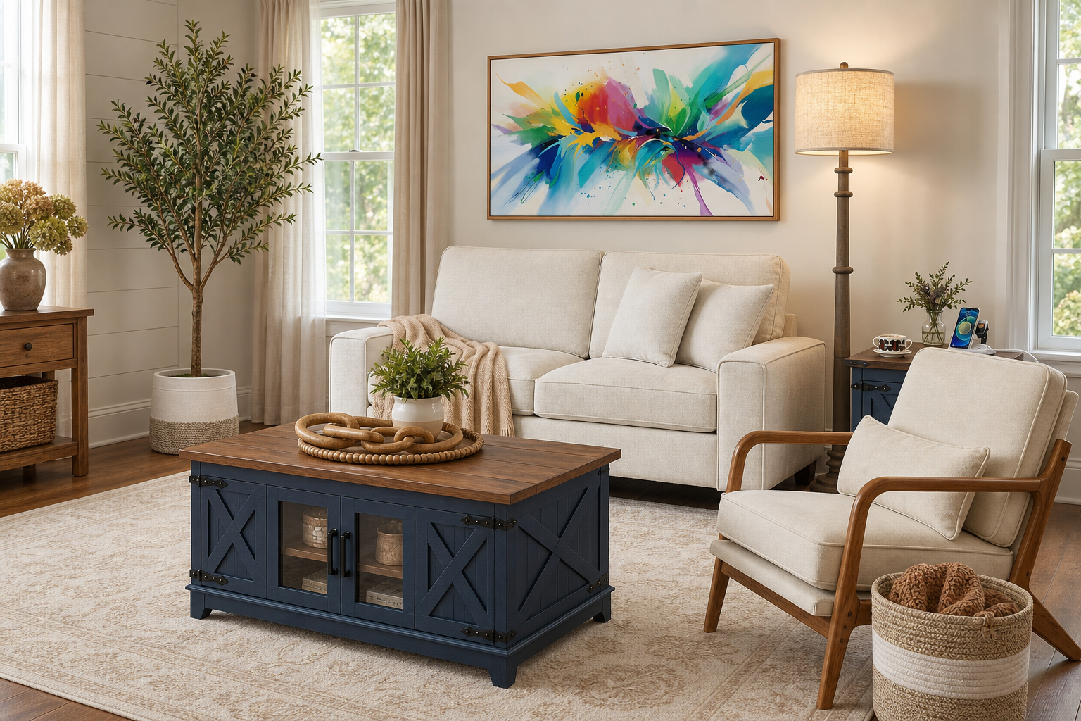 Country cottage living room for $1,266.20 generated room concept