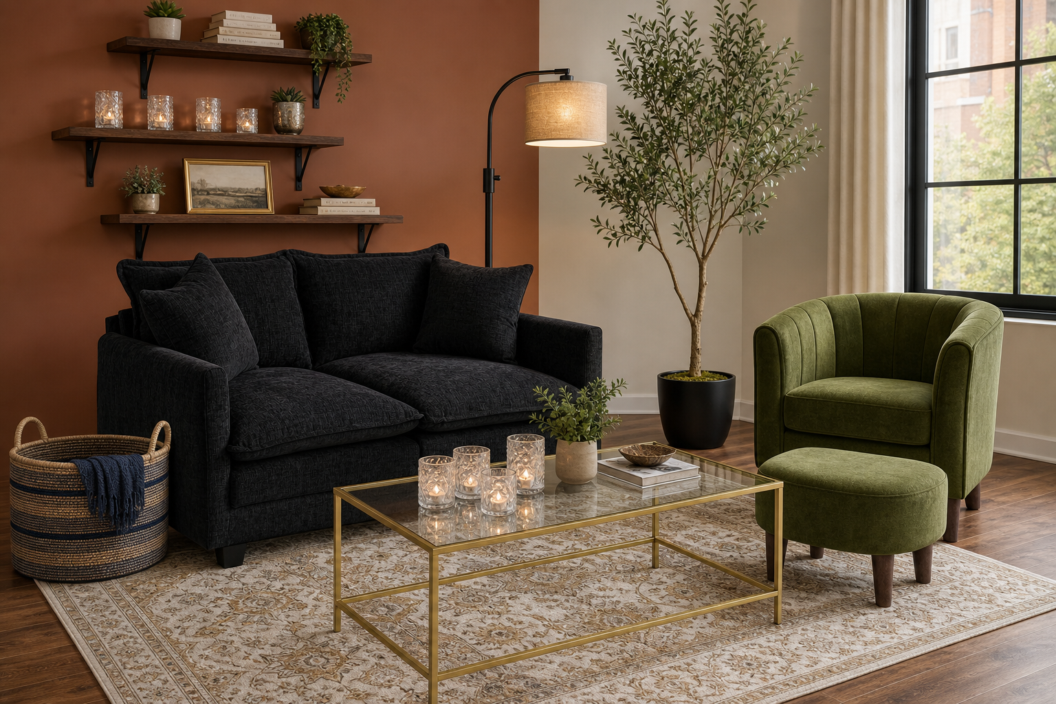 modern glam living room generated room concept for $603.41 with Amazon decor picks