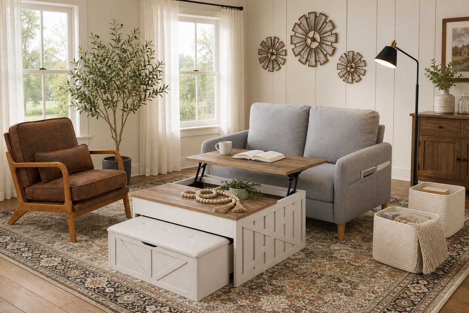 country cottage living room generated room concept for $732.81 with Amazon decor picks