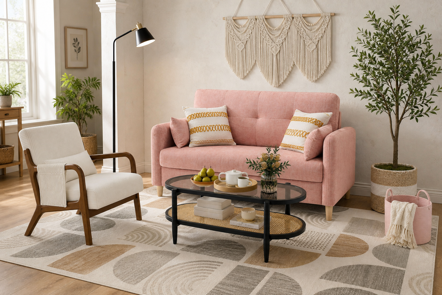 boho collected living room generated room concept for $615.34 with Amazon decor picks