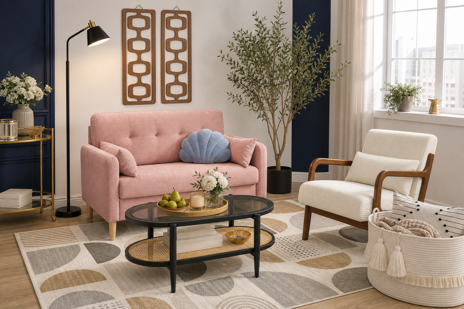 Modern glam living room for $679.46